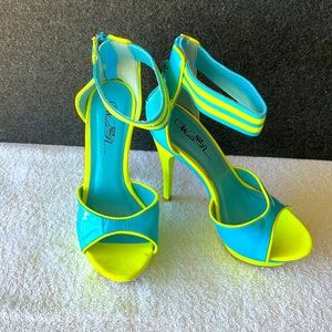 Neon Runway Heels